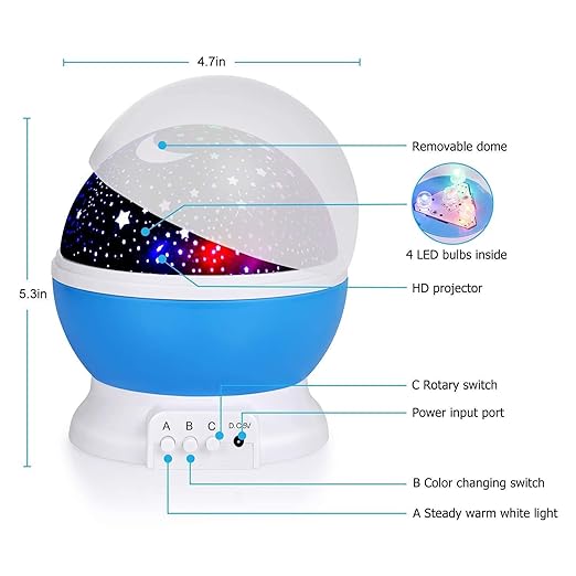 Star Master Galaxy Night Projector