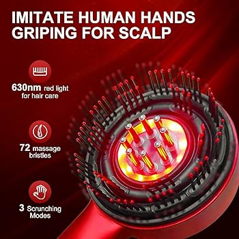 Hair comp massager