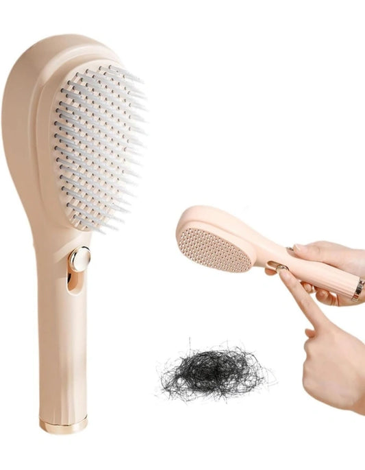 Hair Brush with Self-Cleaning